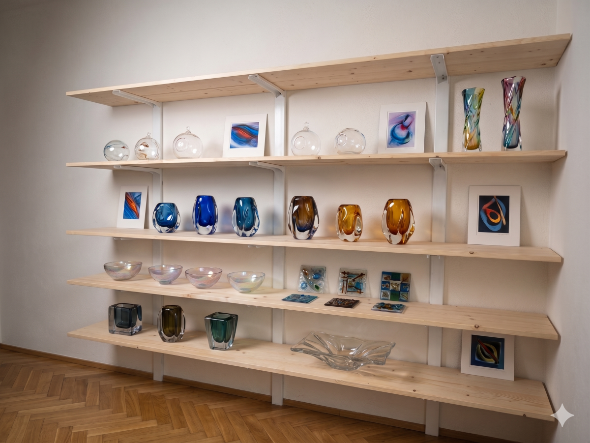 Modulární policový regál - masivní ocel 3 mm